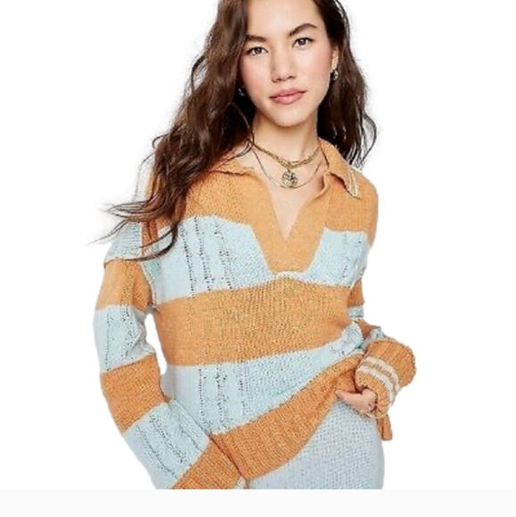 ascot & hart Sweaters - Women Ascot and Hart Orange Knit Long Sleeve Sweater Size XL NWTG